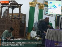 Peringatan Maulid Nabi Muhammad SAW di Mesjid Al Huda Desa Pongkai Kecamatan Koto Kampar hulu berlangsung khidmat 