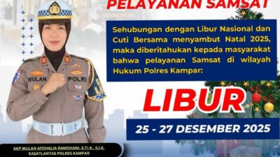 Pengumuman Kasat Lantas Polres Kampar: ‘Samsat Tutup 25-27 Desember, Orang Bijak Taat Pajak