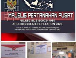 Ketua Komisaris Majelis Pertanahan Pusat Indonesia Mahyudin , Mengadakan Rapat Regulasi Strategis Taktis Atas Penertiban Ketimpangan Pertanahan di Kota Dumai 