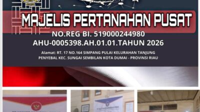 Ketua Komisaris Majelis Pertanahan Pusat Indonesia Mahyudin , Mengadakan Rapat Regulasi Strategis Taktis Atas Penertiban Ketimpangan Pertanahan di Kota Dumai 