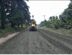 Kades Betung Darman SE Ucap Terima Kasih, PT Arara Abadi Rampungkan Pembangunan 4 Km Jalan Aspal Tipe A
