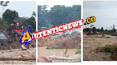 Foto: Rakit Dompeng Penambang Emas Tanpa izin ( PETI) di Indragiri hulu.