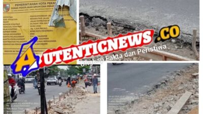 Foto : fisik rehabilitasi jalan, jalan Rambutan Sumber dana dari APBD kota Pekanbaru, diduga kurang mutu suhu panas Aspalnya.