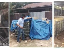 Ditemukan Gudang Penimbunan BBM Bio Solar Belasan Ton di Rumah Warga Kampung Dangang, Indragiri Hulu