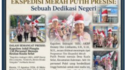 Kapolres Inhil Gelar Apel Pergeseran 150 Personel Menuju Kuala Selat dalam Rangka Ekspedisi Merah Putih Presisi