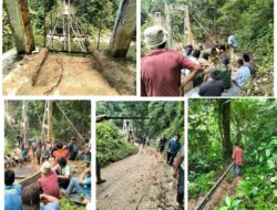 Pemerintah PALUTA Realisasikan Program TNI Merah Putih, Rehab Jembatan Rampa Jae–Rampa Julu Secara Gotong Royong