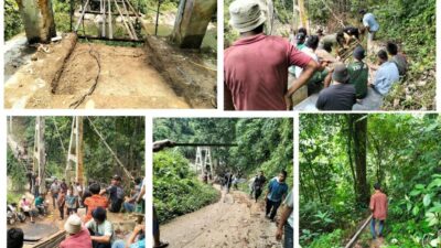 Pemerintah PALUTA Realisasikan Program TNI Merah Putih, Rehab Jembatan Rampa Jae–Rampa Julu Secara Gotong Royong