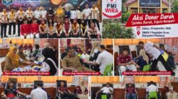 PMR WIRA SMAN 1 Pangkalan Kuras Bersama PMI Pelalawan Sukses Gelar Aksi Donor Darah Sukarela
