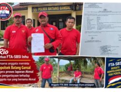 Dugaan Penganiayaan Terhadap Anggota Serikat Buruh Berujung Pelaporan Resmi ke Polsek Batang Gansal, FTA‑SBSI Desak Segera Tangkap Pelaku