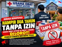 Dugaan Beroperasi Hampir Dua Tahun Tanpa Izin, Usaha Mirip Apotek di Empat Lawang Disorot — Pemkab Diminta Bertindak Tegas