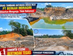 Tambang Batubara di Desa Siambul Dipertanyakan, Lubang Galian Dibiarkan Menganga Tidak Reklamasi 