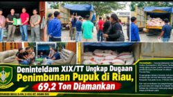 Deninteldam XIX/TT Ungkap Dugaan Penimbunan Pupuk di Riau, 69,2 Ton Diamankan