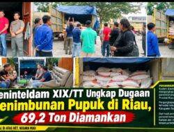 Deninteldam XIX/TT Ungkap Dugaan Penimbunan Pupuk di Riau, 69,2 Ton Diamankan