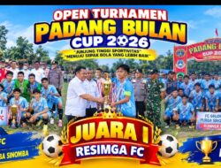 Resimga FC Juara I Open Turnamen Padangbulan Cup 2026, Final Sengit Diputuskan Lewat Adu Penalti