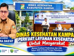 Dinkes Kampar Raih Peringkat Pertama Evaluasi Cek Kesehatan Gratis 2026 Se-Provinsi Riau 461.911 Warga Telah Diperiksa, Capaian Meningkat Signifikan
